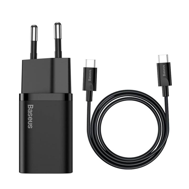 شارژر دیواری بیسوس مدل Quick Charger 25W به همراه کابل تبدیل USB-C